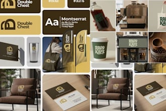 design modern minimalist logo and complete brand identity branding kit