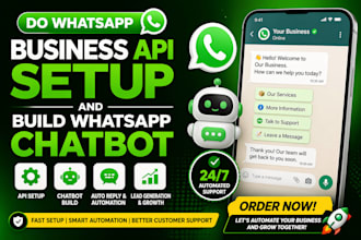 do whatsapp business aip setup and build whatsapp chatbot