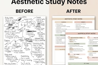 turn your notes into aesthetic and organized study notes
