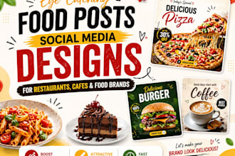 design high converting restaurant social media posts