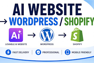 do lovable ai website, convert lovable to wordpress, migrate lovable to shopify