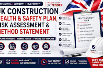 write UK construction health safety plan, rams, risk assessment
