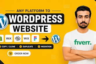 move migrate shopify store and wix website to responsive wordpress website