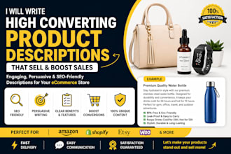 write high converting product descriptions for ecommerce