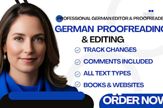 proofread edit correct your german text document book or website professionally