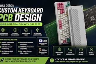 design custom keyboard pcb using kicad or altium with full files