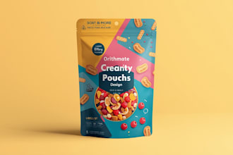 design professional product packaging box pouch and label