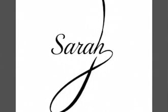 design a custom name in beautiful calligraphy style