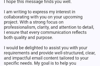 make email writing and traslation in 24hr