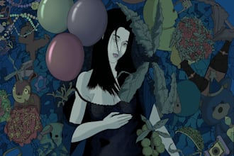 draw original and fanart anime wallpaper or illustration