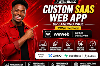 build a custom saas web app or landing page using weweb expert developer