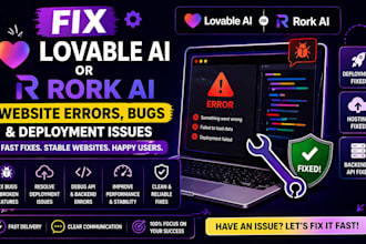 fix lovable ai or rork ai website errors bugs deployment issues