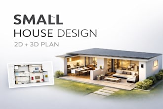 design small modern house floor plans with 2d and 3d render