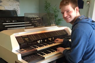 record church organ, rock organ, rhodes, wurlitzer and keyboard tracks