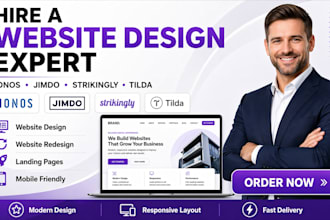 build a modern website in ionos, jimdo, strikingly, site123, simvoly or tilda