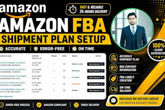 create amazon fba shipment plan  labels for USA UK eu