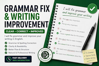 fix grammar and improve your writing in english