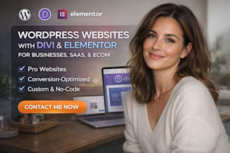 fix wordpress website bug or redesign wordpress website with elementor or divi