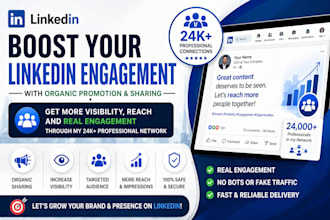 boost your linkedin engagement with organic promotion and sharing