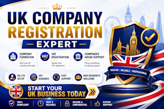 help register your UK company and UK vat account
