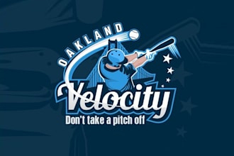 design memorable logo for a high energy youth baseball team