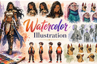 charater design concept art anime illustartion cartoon sheet