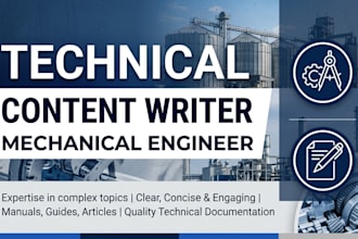 write technical content for industrial and mechanical topics