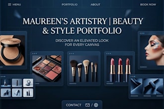 makeup artist portfolio website design for beauty brands