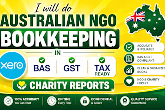 do australian ngo bookkeeping in xero bas gst tax ready charity reports