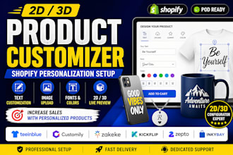 build shopify product personalizer using teeinblue customily zakeke kickflip