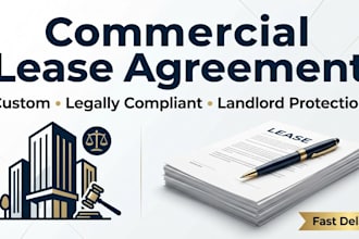 create a custom commercial lease agreement for offices,shops,business properties