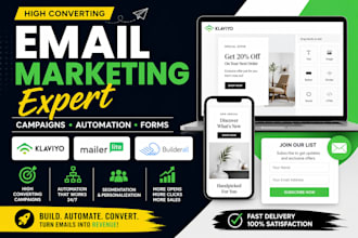 design builderall mailerlite klaviyo email campaign  sign up form automation
