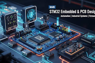 design industrial pcb, plc automation, motor control, and stm32 firmware develop