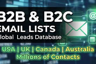 give verified business and consumer email database worldwide