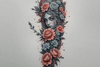 design a modern and minimalist tattoo design