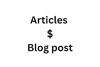 write articles and blog posts
