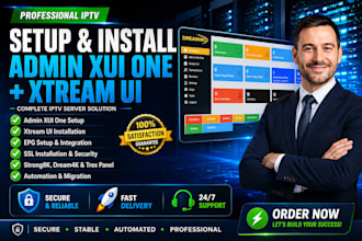 setup and install admin xuione server,xtream ui epg setup, ssl, automation