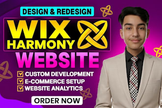develop and design a wix harmony website