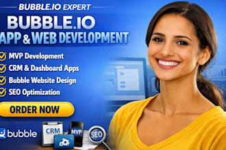 build bubble io app developer bubble website mvp crm fix error web app design