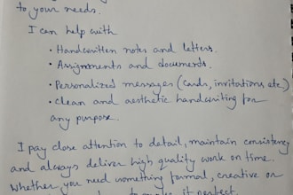 write anything with clear, neat and beautiful handwriting