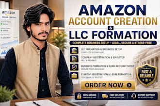 do amazon account creation, llc formation, ein tax filing
