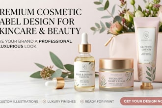 design cosmetic labels for skincare and beauty products