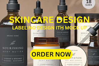 design cosmetic labels for skincare and beauty products