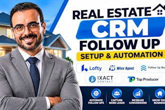 setup real estate CRM follow up boss lofty wise agent ixact contact top producer