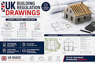 do UK building regulation drawings, structural calculations, planning drawings