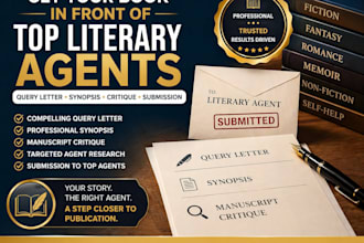 submit your book to top literary agent, prepare query letter, synopsis, critique