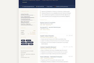 bilingual CV and cover letter french and english