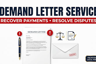 write a demand letter for unpaid invoices, rent, and business disputes
