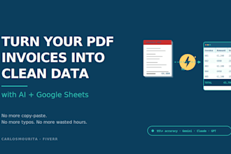 extract data from PDF invoices into google sheets using ai
