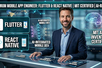 develop mobile apps using flutter, react native and mit app invertor